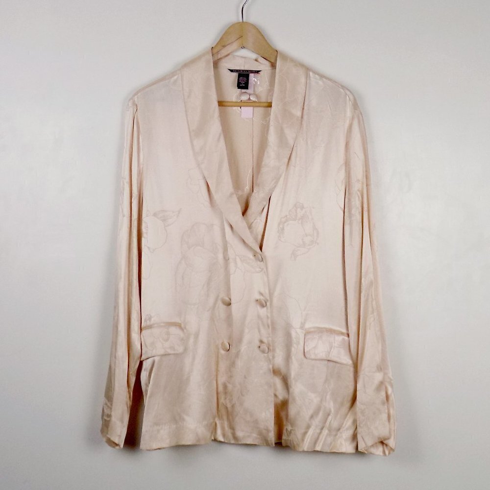 nwt Victoria's Secret satin jacquard blazer floral cottage core